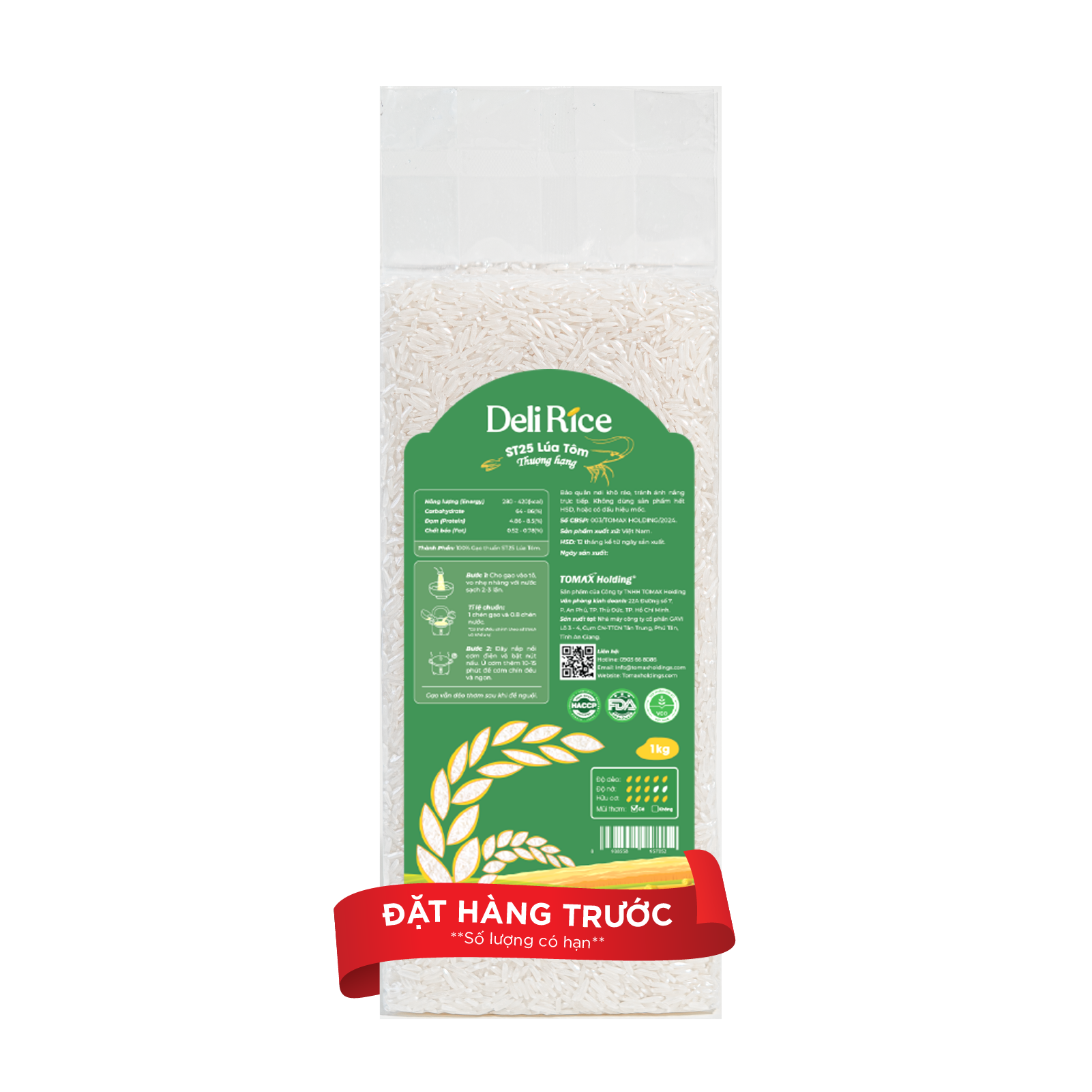 Gạo ST25 Lúa Tôm Hữu Cơ
