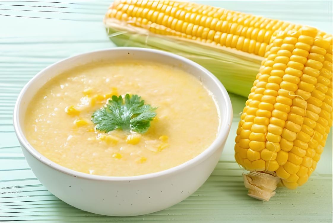Cháo gà với ngô 