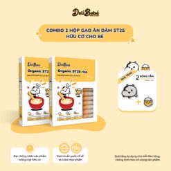 Combo 2 Hộp Gạo Ăn Dặm ST25 Hữu Cơ Deli Bebé